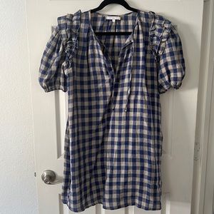 Olivaceous Gingham checker dress